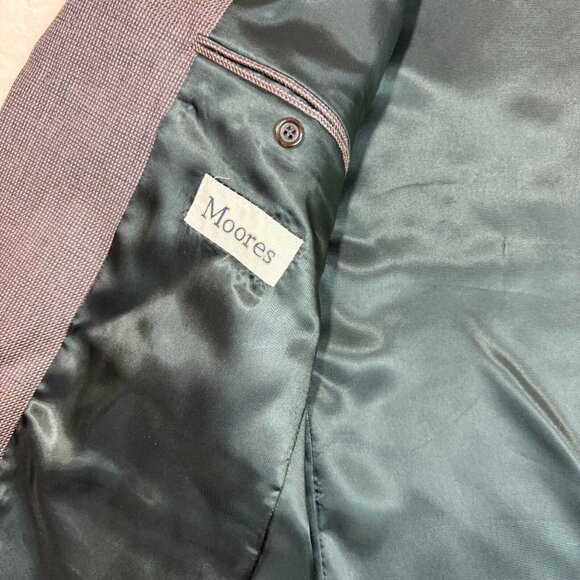 Pronto Uomo Men's 44 Long Brown Suit Silk & Wool Business Blazer Coat Jacket - Picture 15 of 16